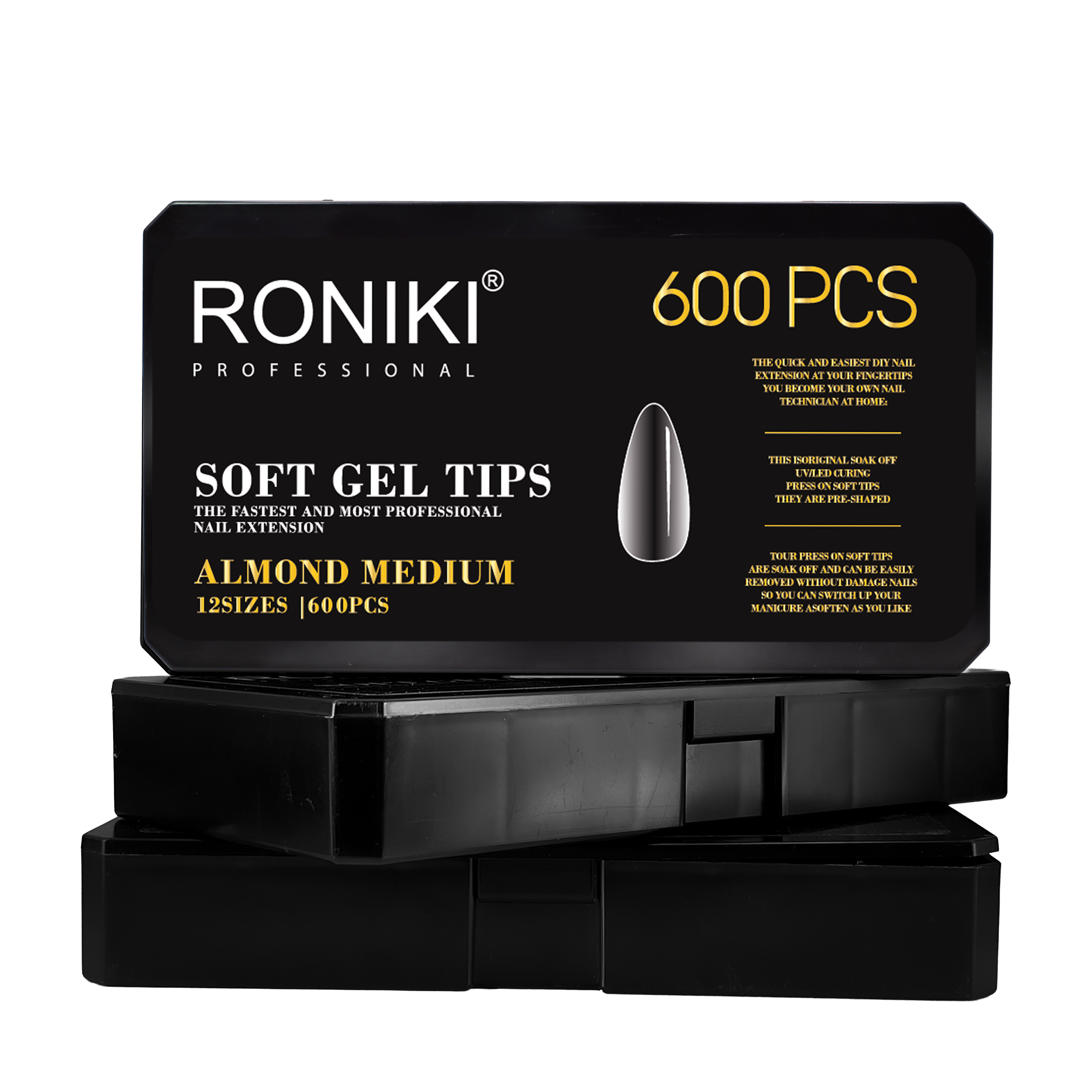 Caja Soft Gel Tips (Almond)