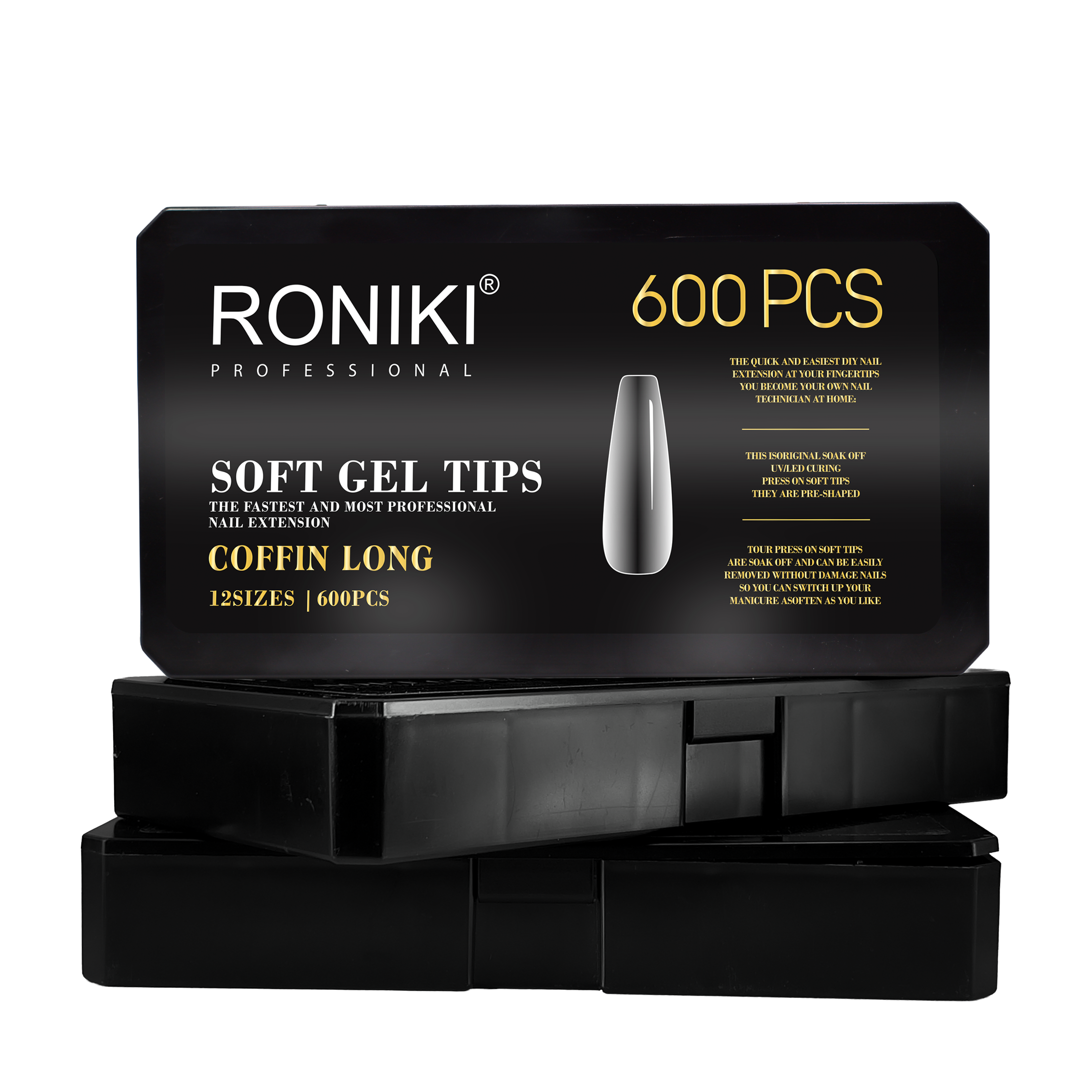 Cajas Soft Gel Tips (Forma Coffin)