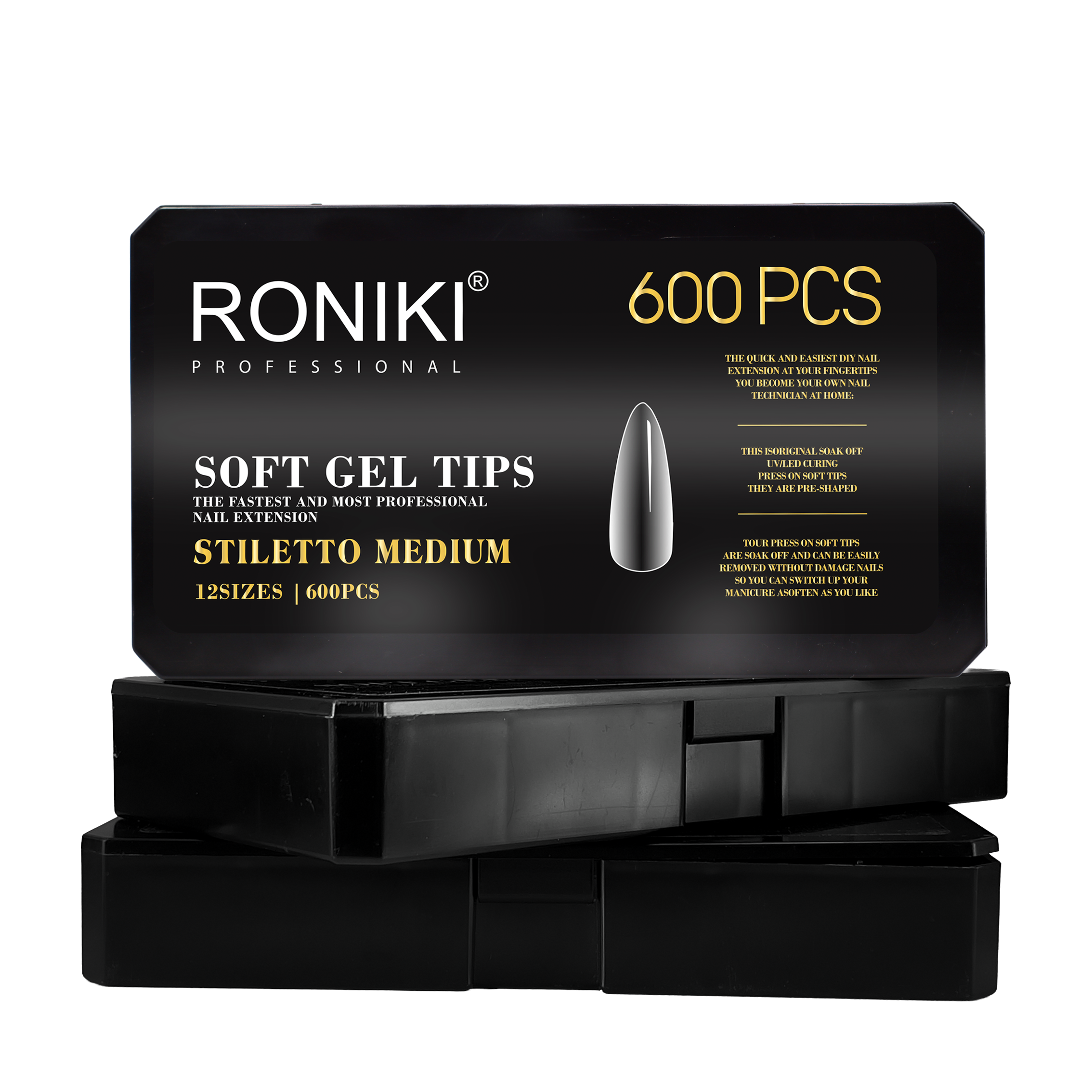 Cajas Soft Gel Tips (Forma Stiletto)